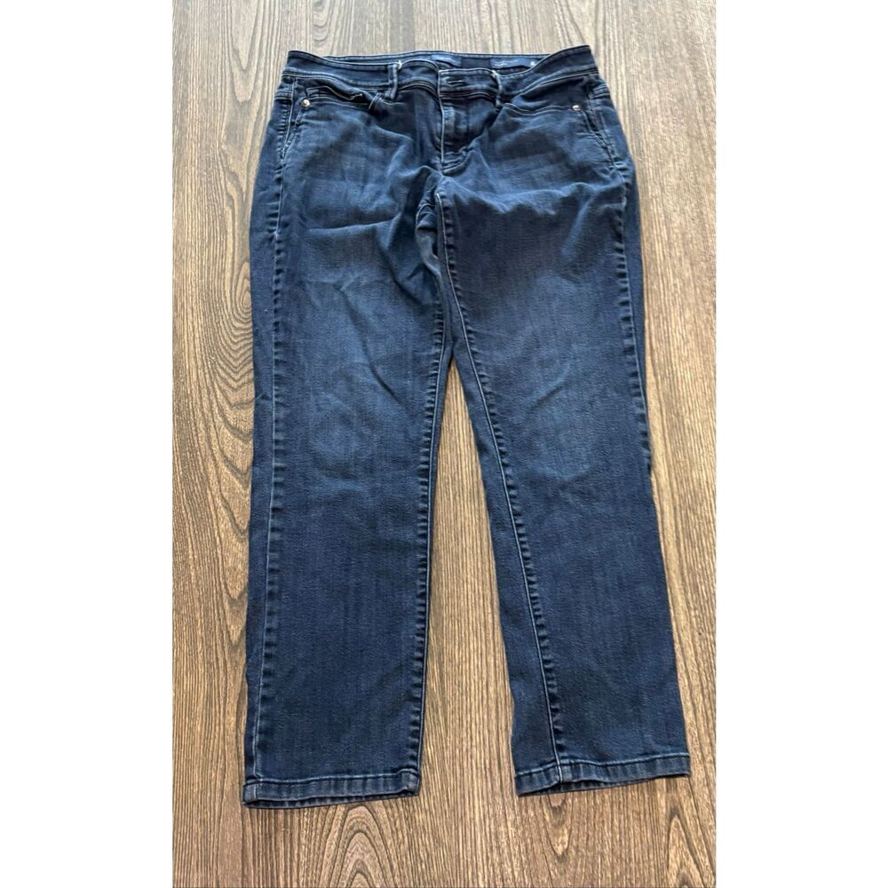 J.Jill Denim Authentic Fit Slim Ankle Jeans Med Rise Medium Wash Blue Size 8P